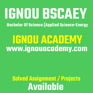 IGNOU BSCAEY SOLVED ASSIGNMENT 2025 2026